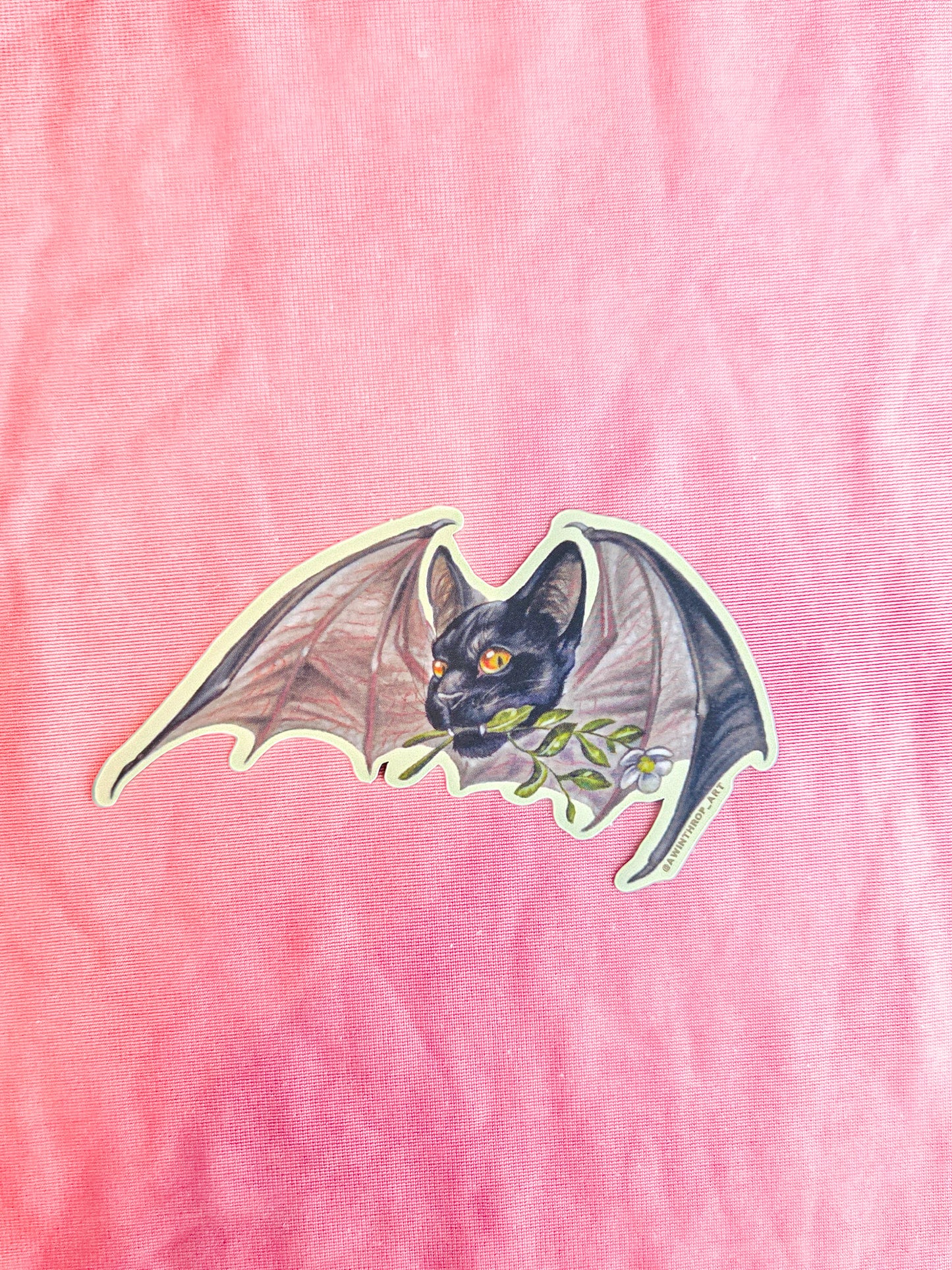 Cat Bat Matte Sticker