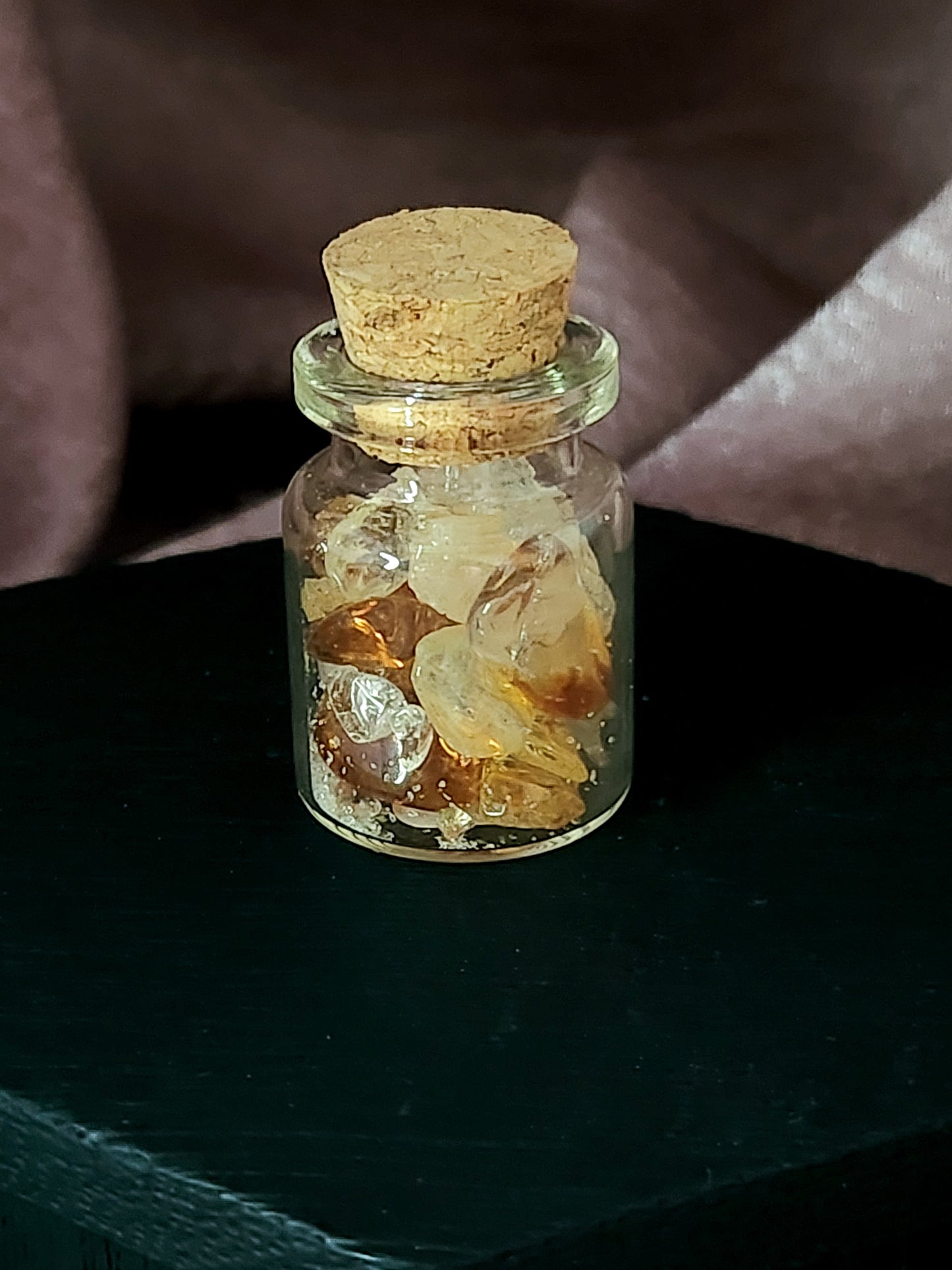 Citrine Crystal Chip Jar