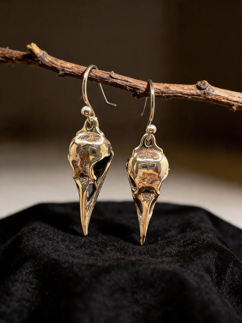 Crow Skull Earrings