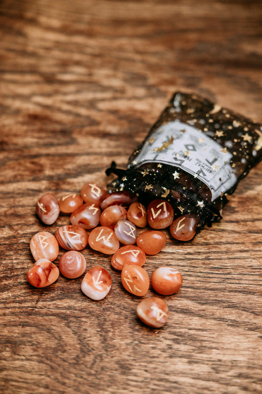 Carnelian Crystal Runes