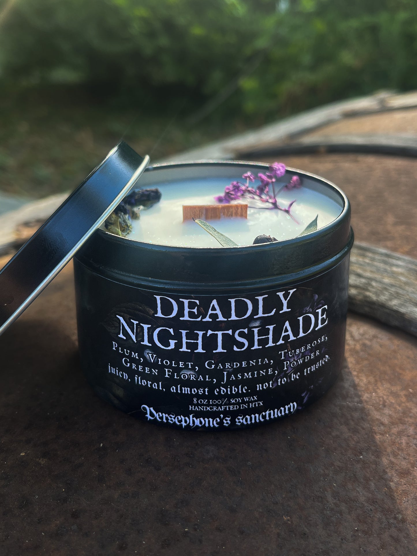 Deadly Nightshade Candle Tin