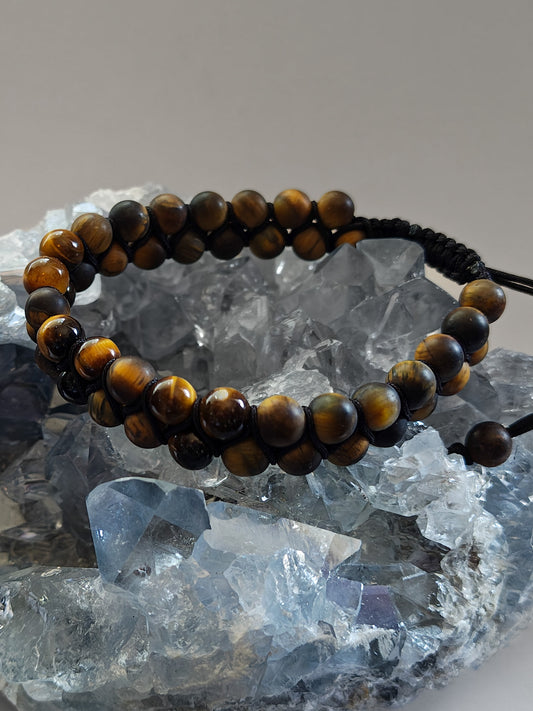 Double Beaded Tiger Eye Bracelet