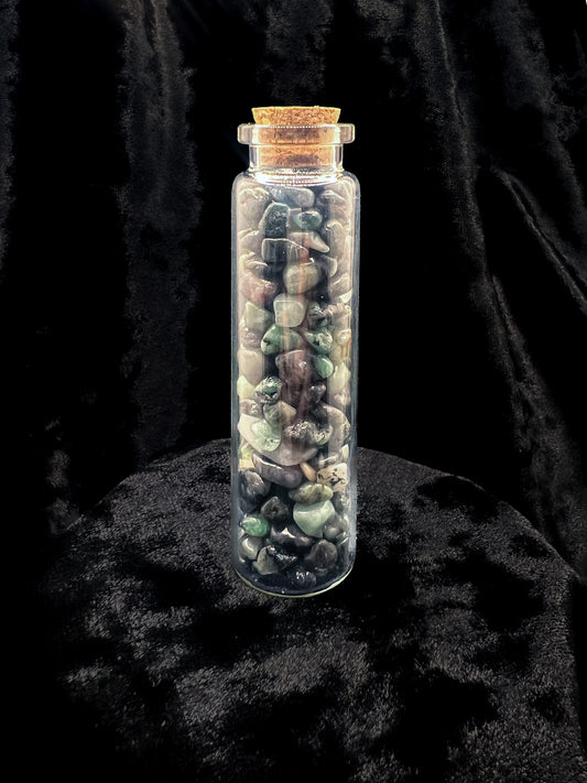 Emerald Crystal Chip Jar