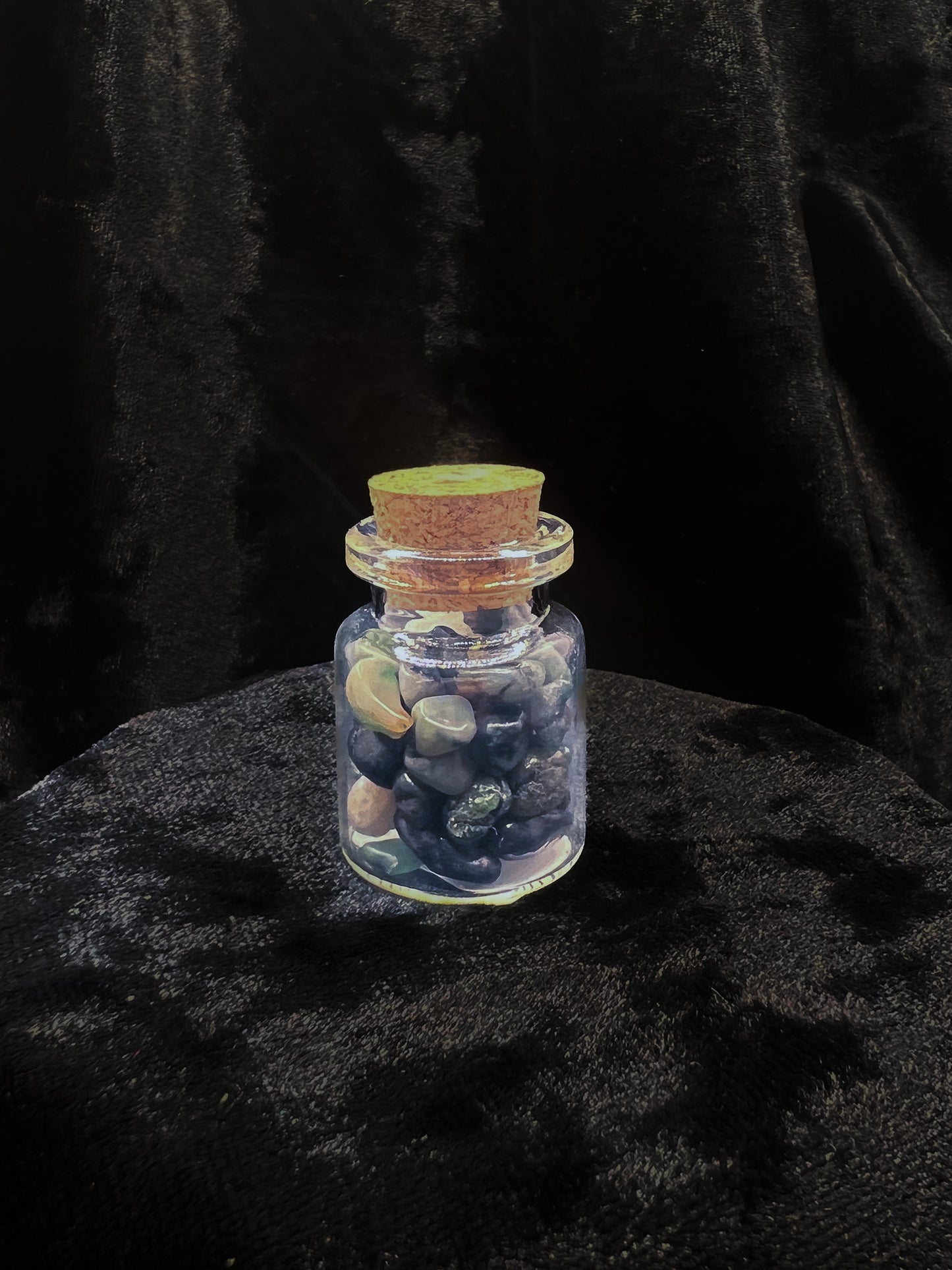 Emerald Crystal Chip Jar