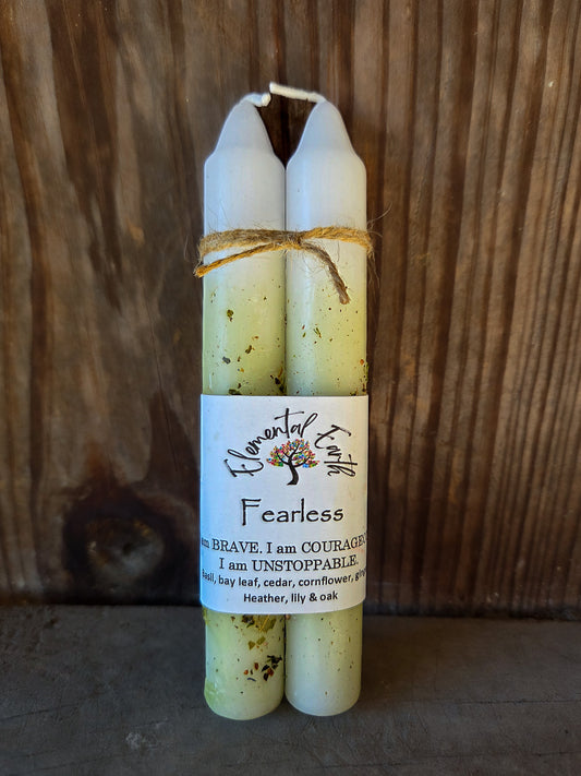 Fearless Herbal Intention Taper Candles