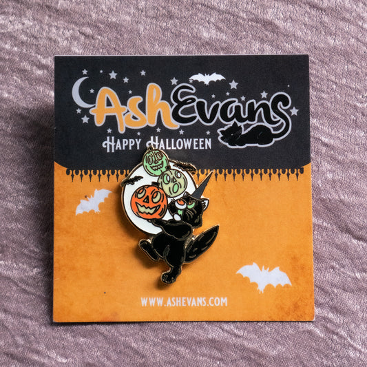 Fraidy Cat Enamel Pin