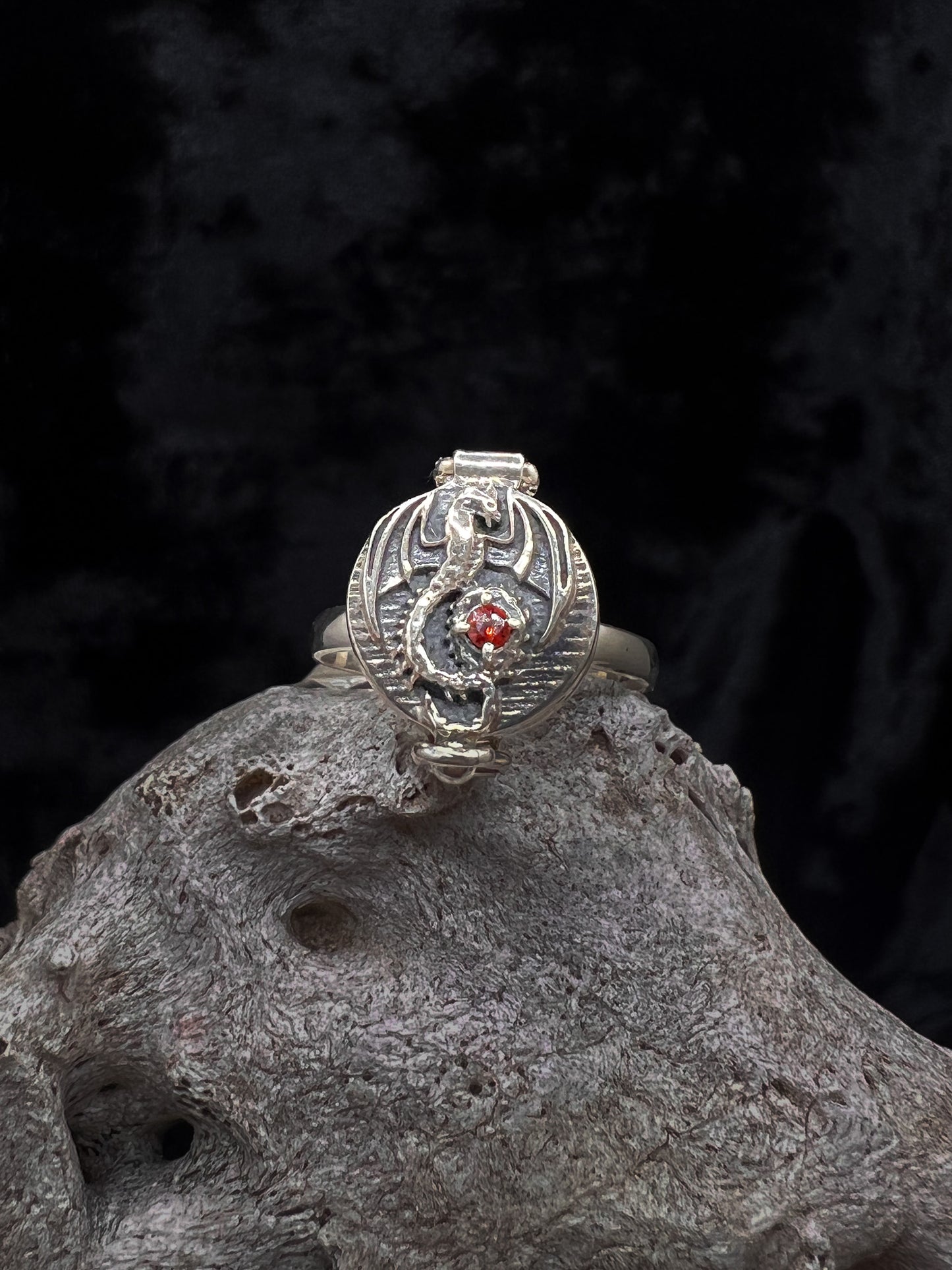 Garnet Poison Ring