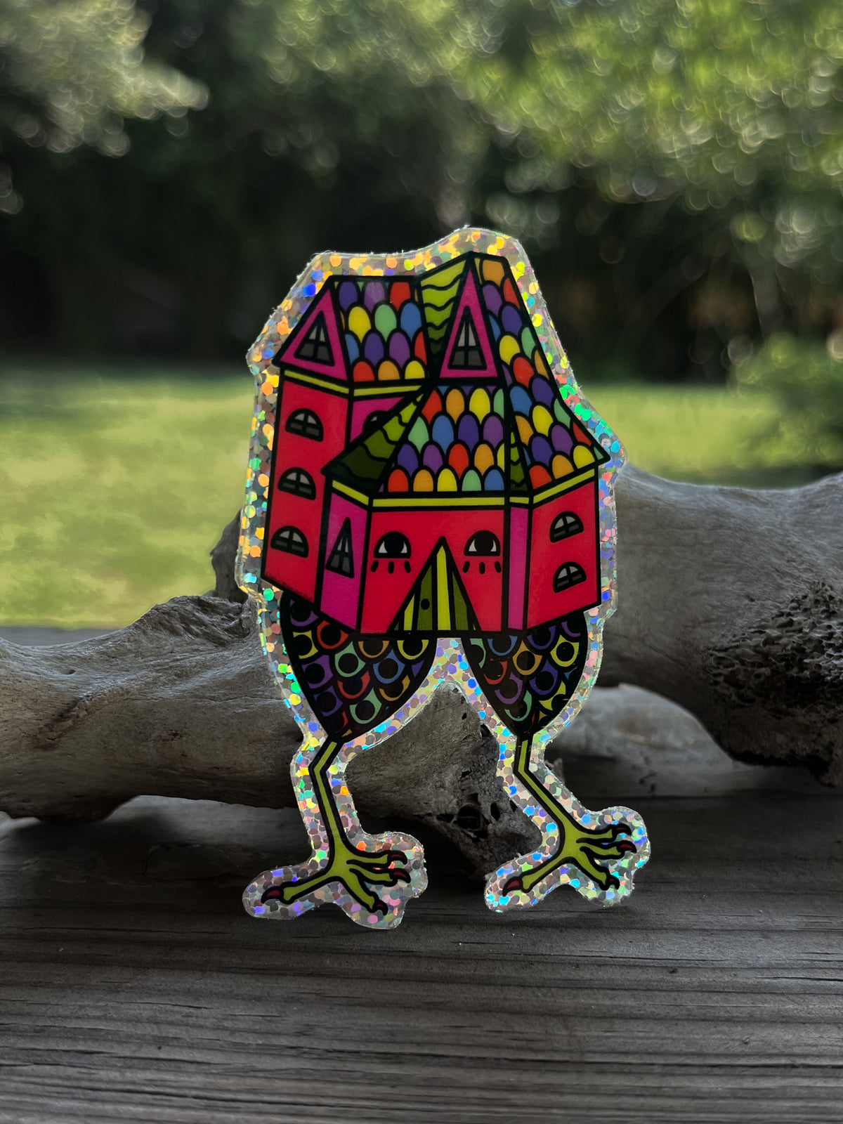Glitter Baba Yaga Sticker