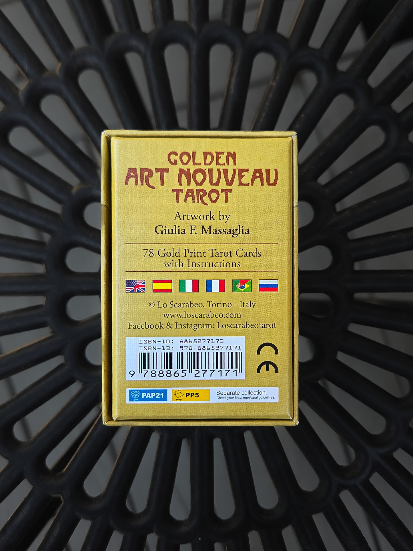 Golden Art Nouveau Tarot Mini Edition by Giulia F. Massaglia