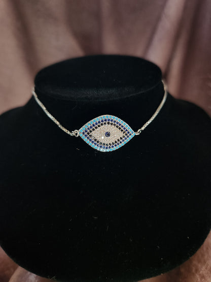 Good Luck Crystal Evil Eye Bracelet