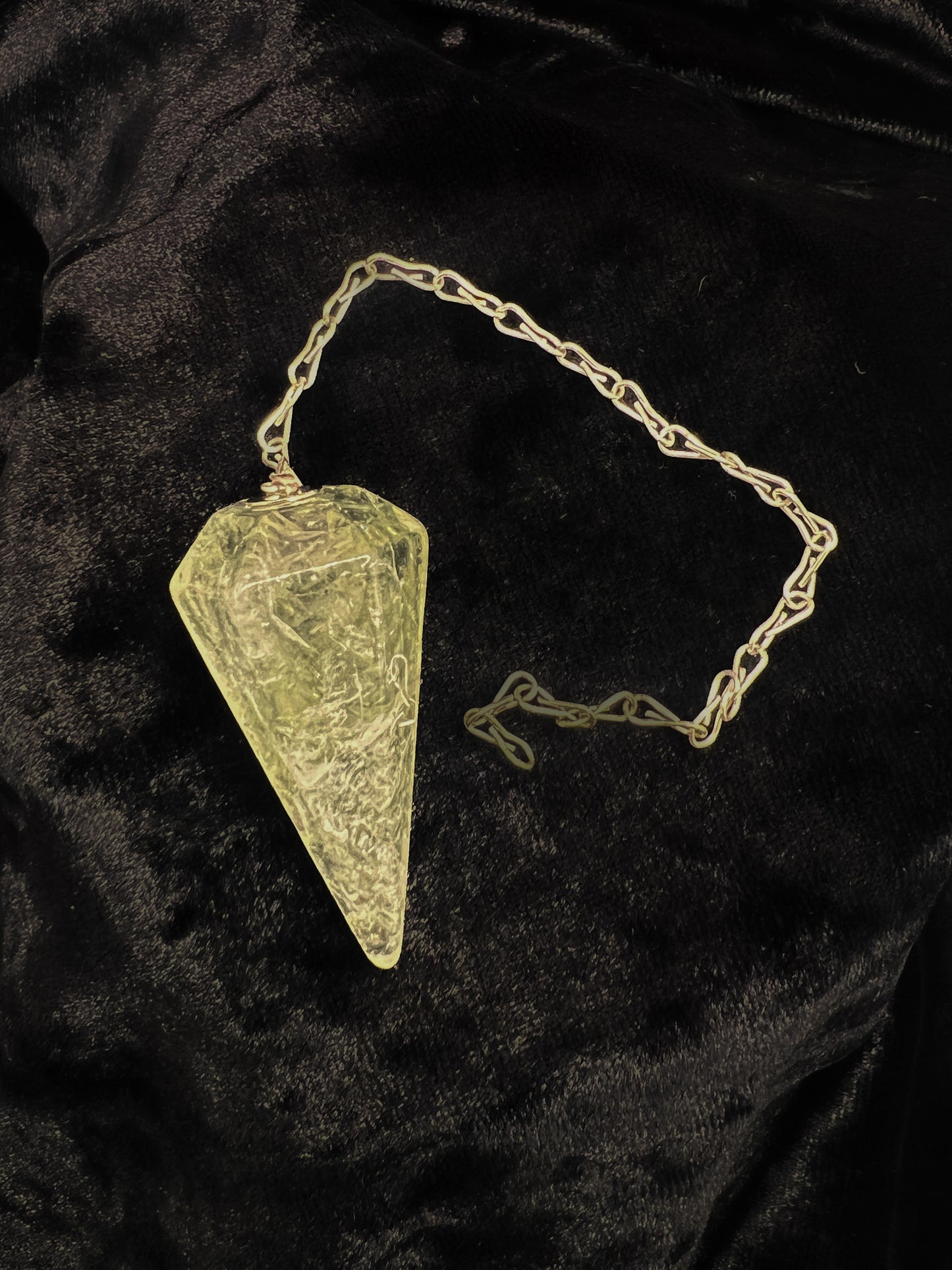 Green Amethyst Pendulum