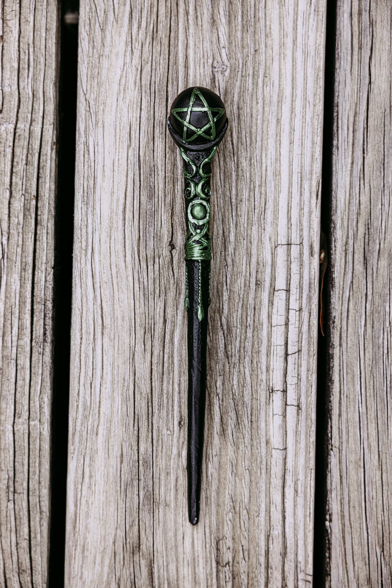 Green Pentagram Magic Wand