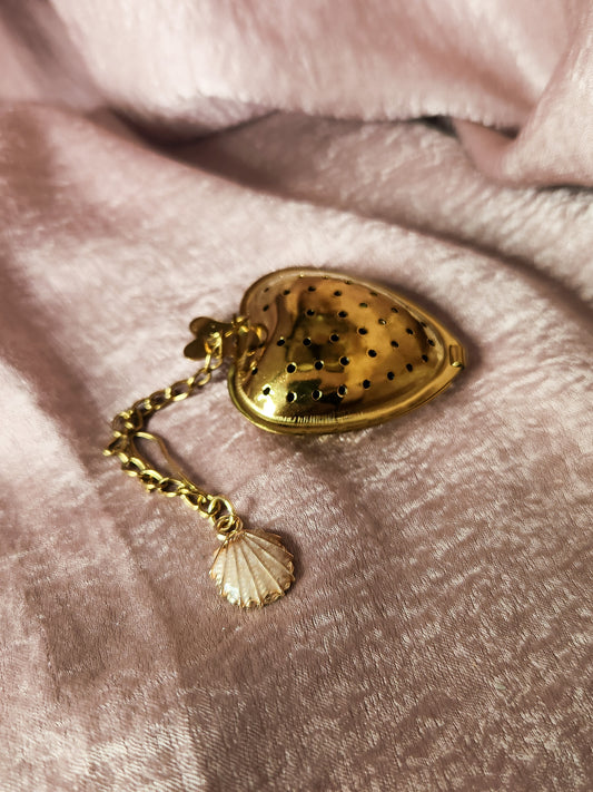 Heart Tea Strainer with Sea Charms
