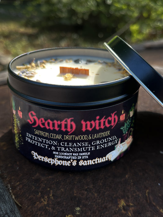 Hearth Witch Candle Tin