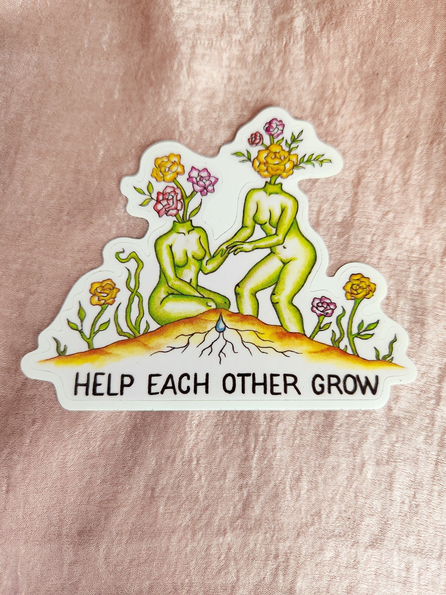 Help Each Other Grow Vinyl Sticker