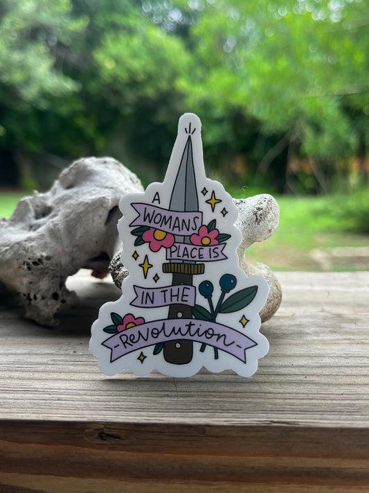 A Womans Place Sticker