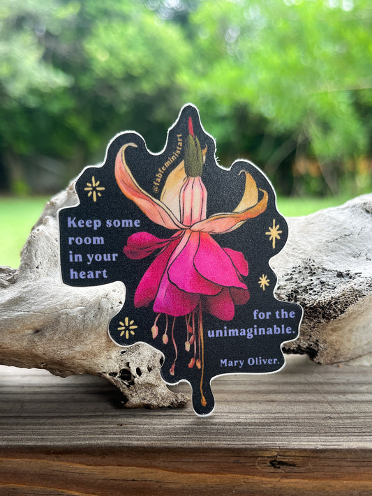 Keep Some Room Mary Oliver Sticker