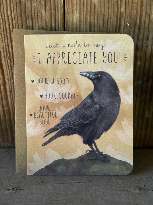 Appreciate You Crow Card