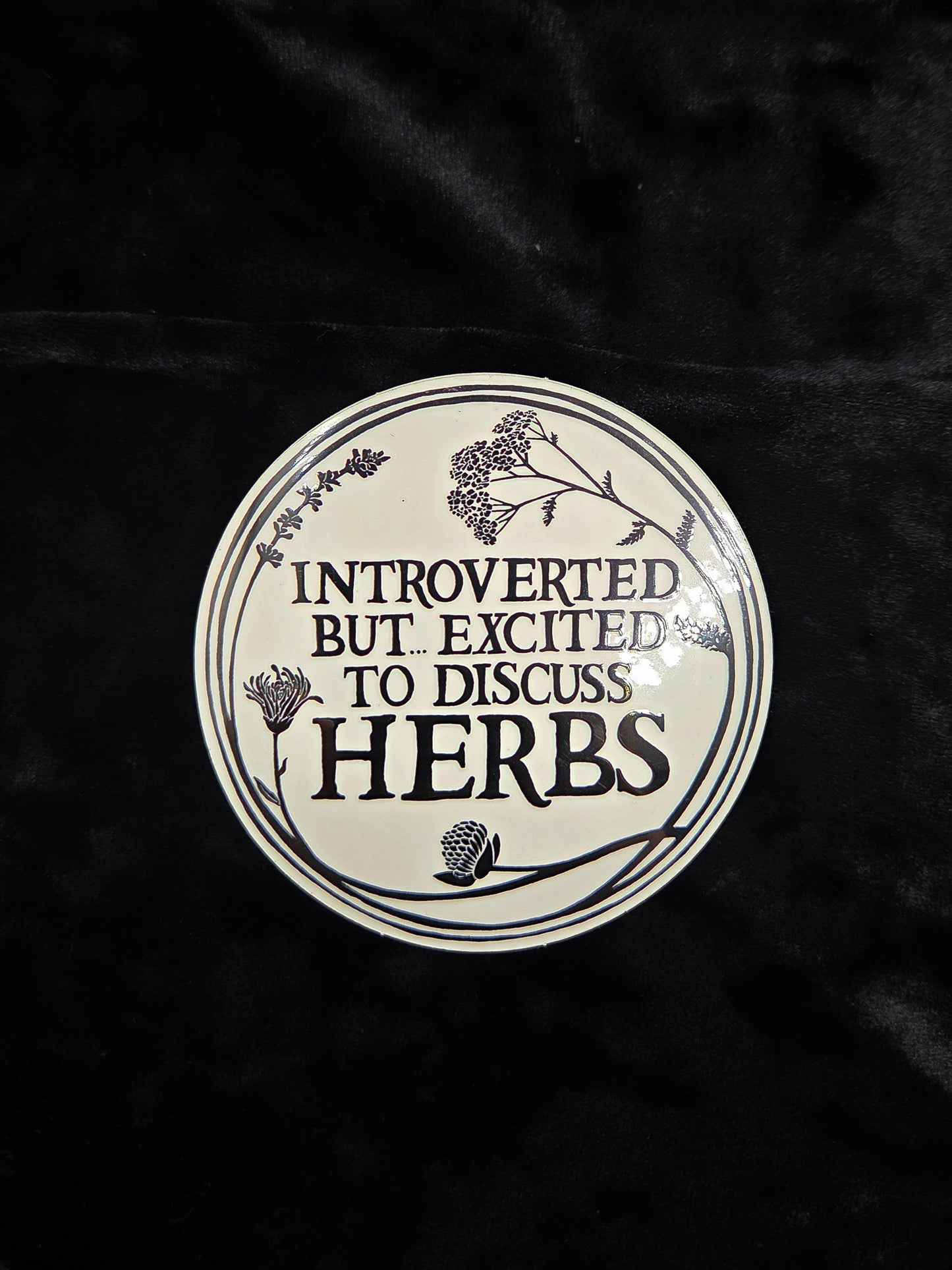 Introverted But Excited To Discuss Herbs Sticker