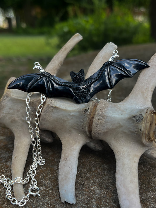 King of the Night Bat Pendant Necklace