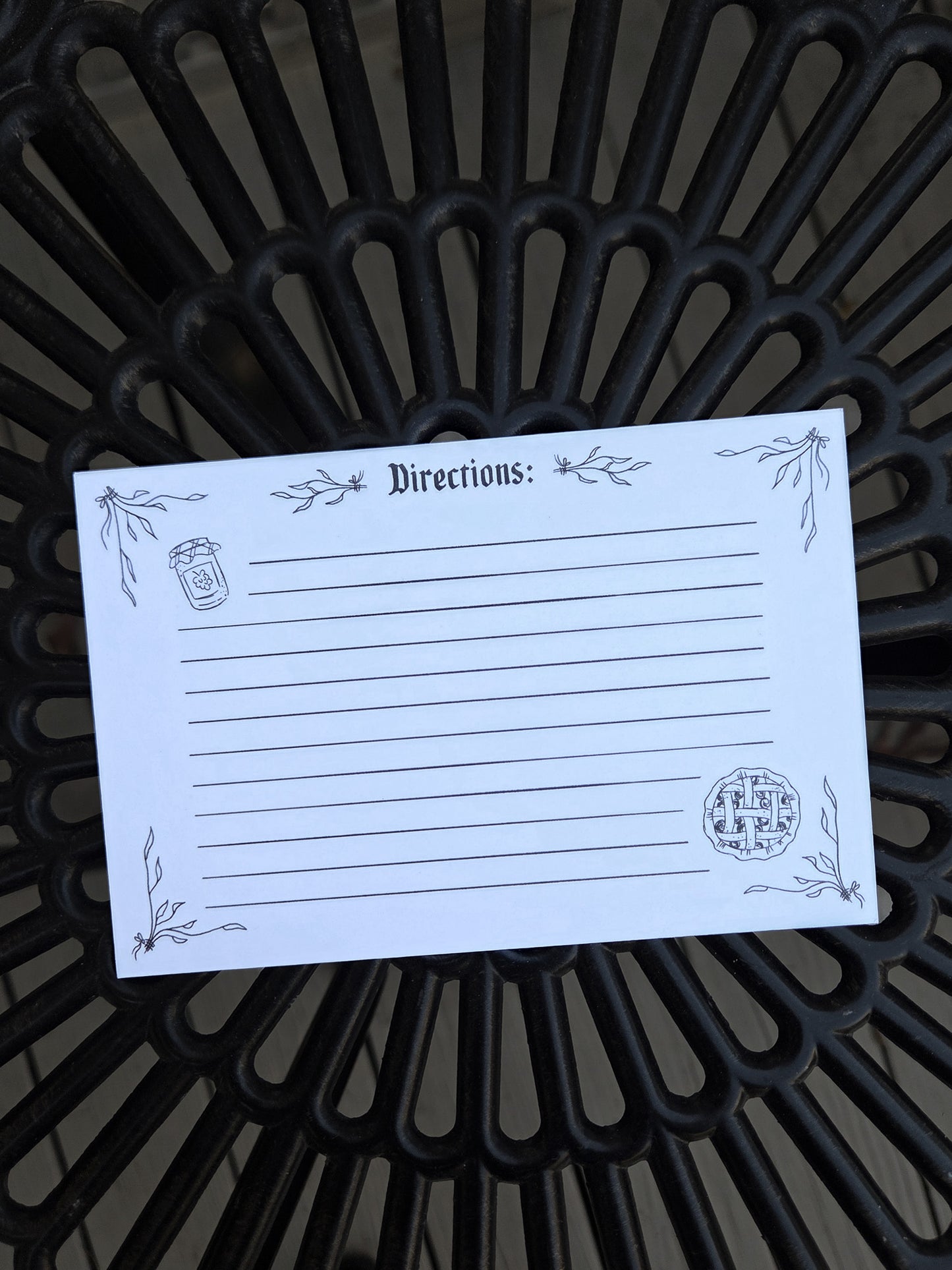 Kitchen Witchery Blank Recipe Card