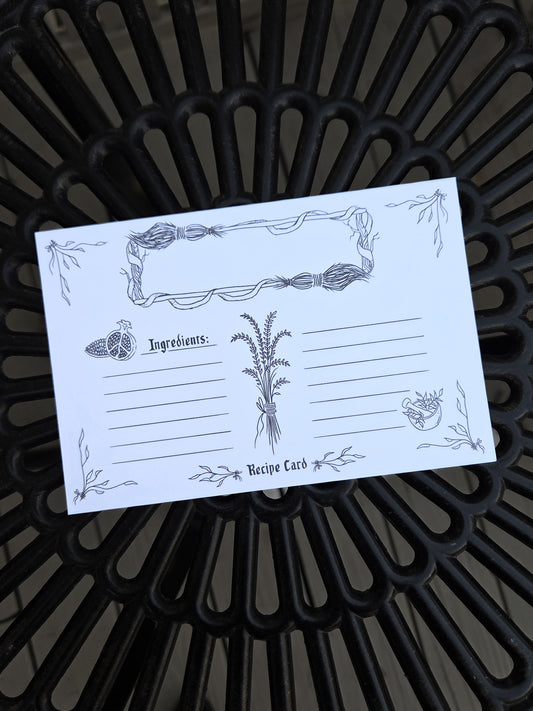 Kitchen Witchery Blank Recipe Card