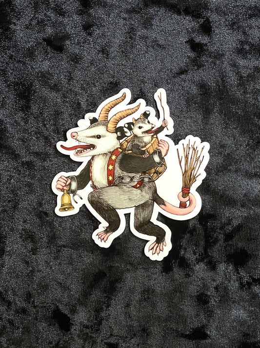 Krampus Opossum Sticker