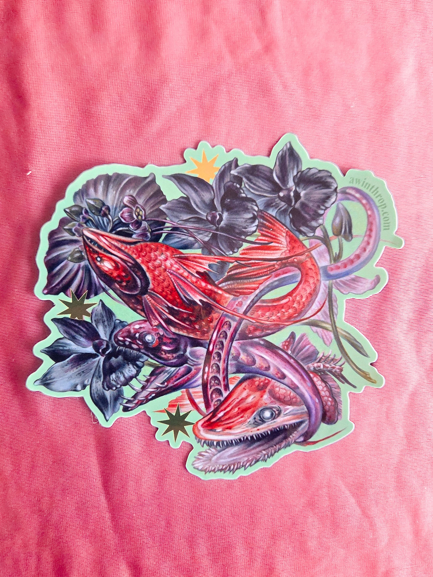 Large Coy Fish Metallic Sticker