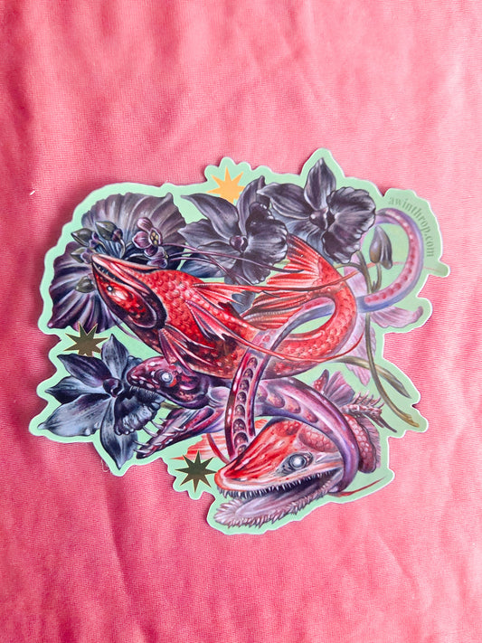 Large Coy Fish Metallic Sticker