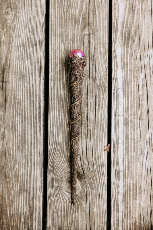 Large Purple Sphere Magic Wand