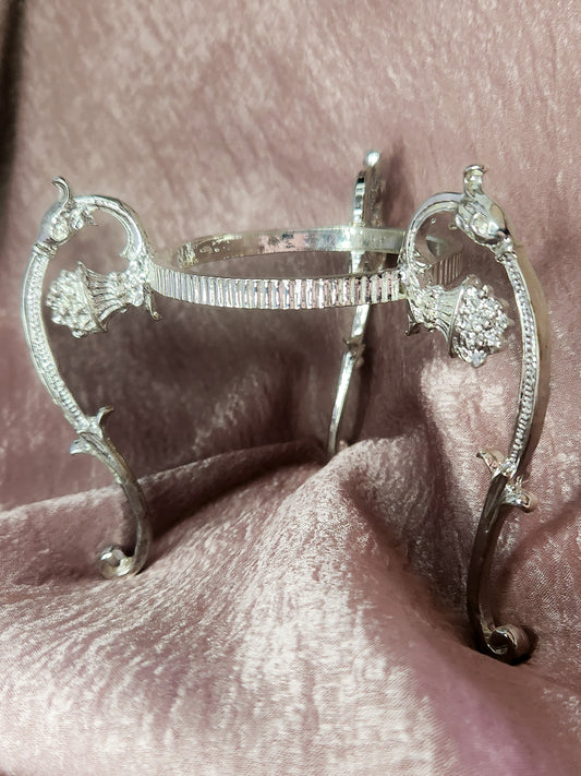 Large Silver Antique Sphere Holder