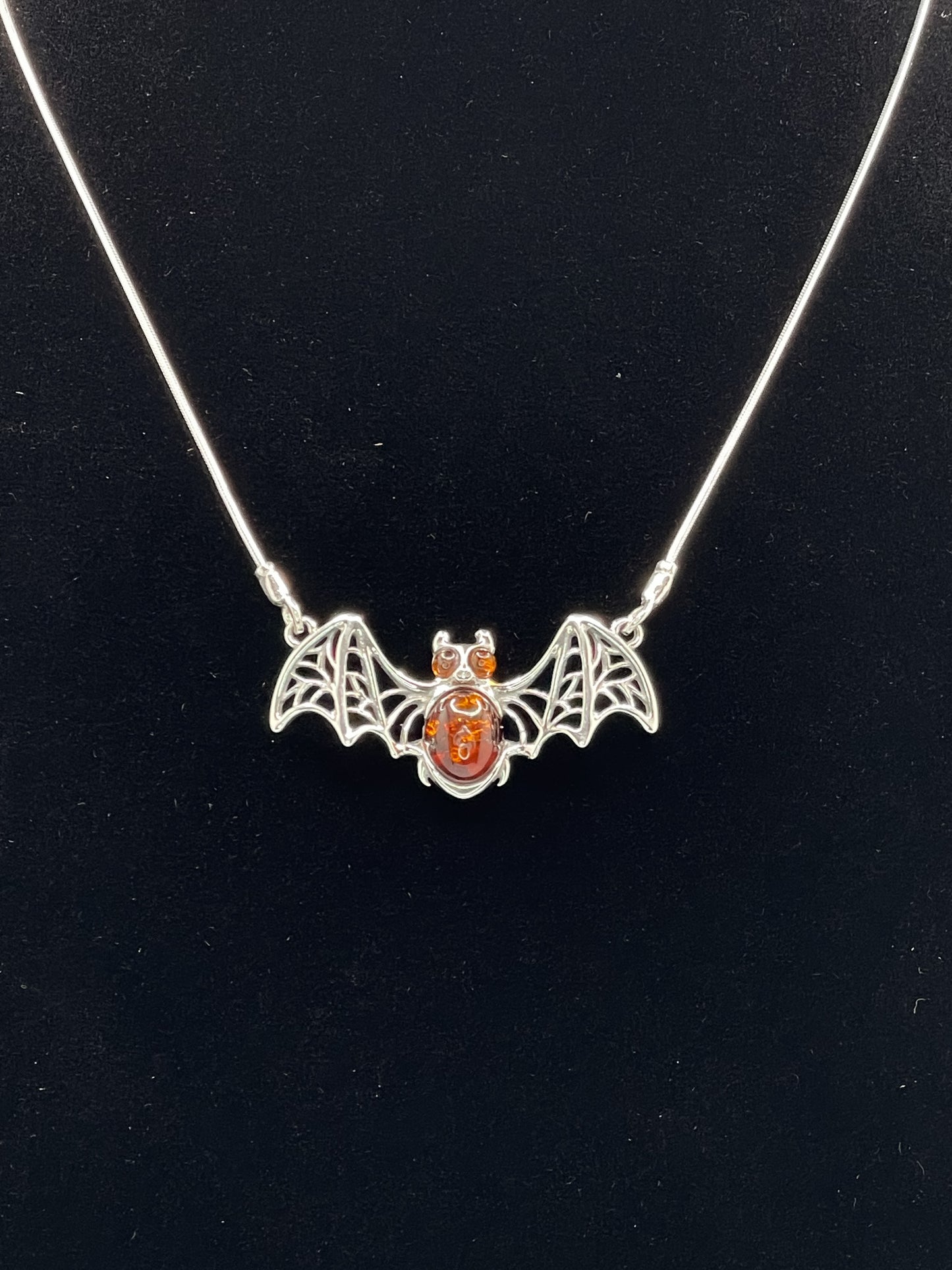 Amber Bat Necklace