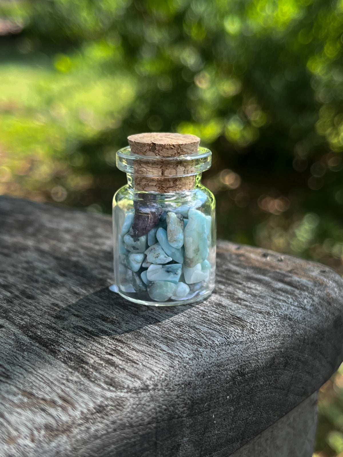 Larimar Crystal Chip Jar