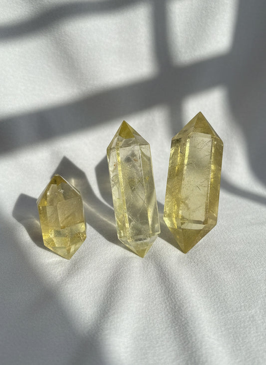 Lemon Quartz Double Terminated Wand