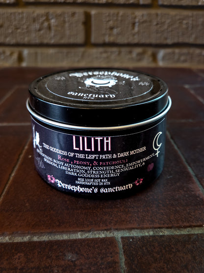 Lilith Tin Candle