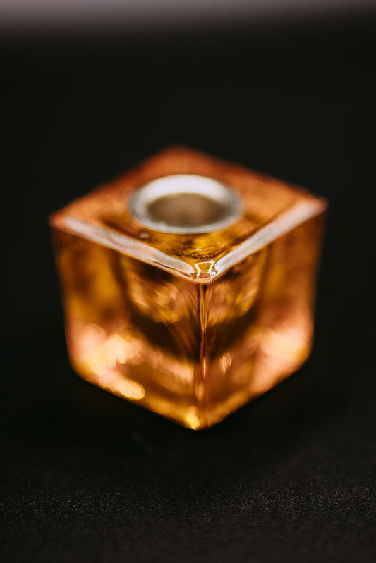 Glass Chime Candle Holder (choose a color)