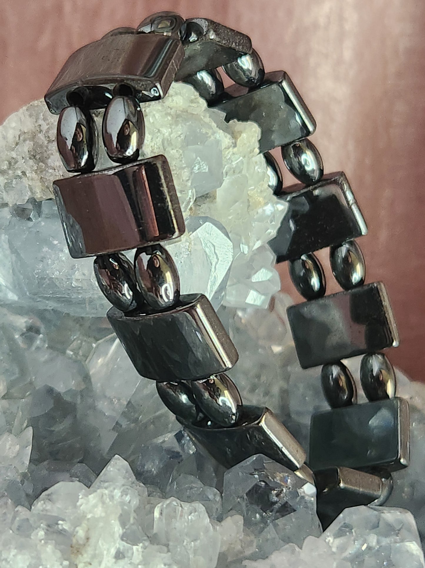 Magnetic Hematite Wide Bracelet