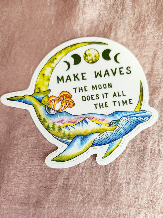 Make Waves Vinyl Sticker