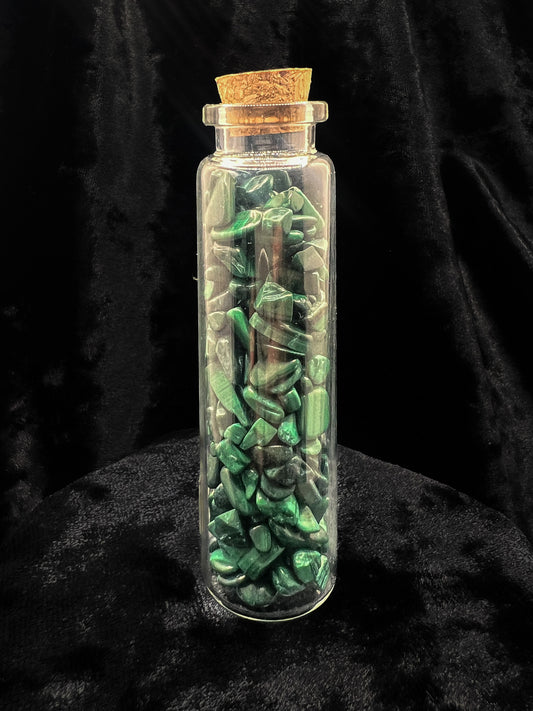 Malachite Crystal Chip Jar