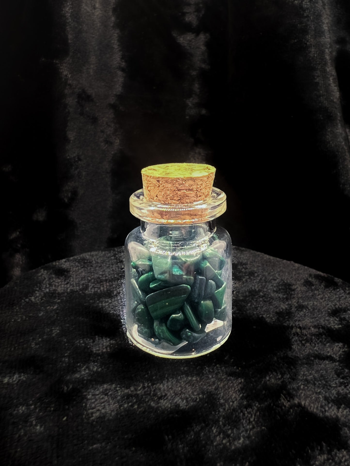 Malachite Crystal Chip Jar