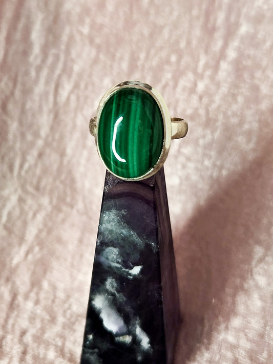 Malachite Oval Ring