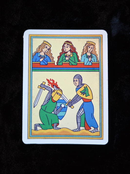 Medieval Knight Battle Sticker - 3"