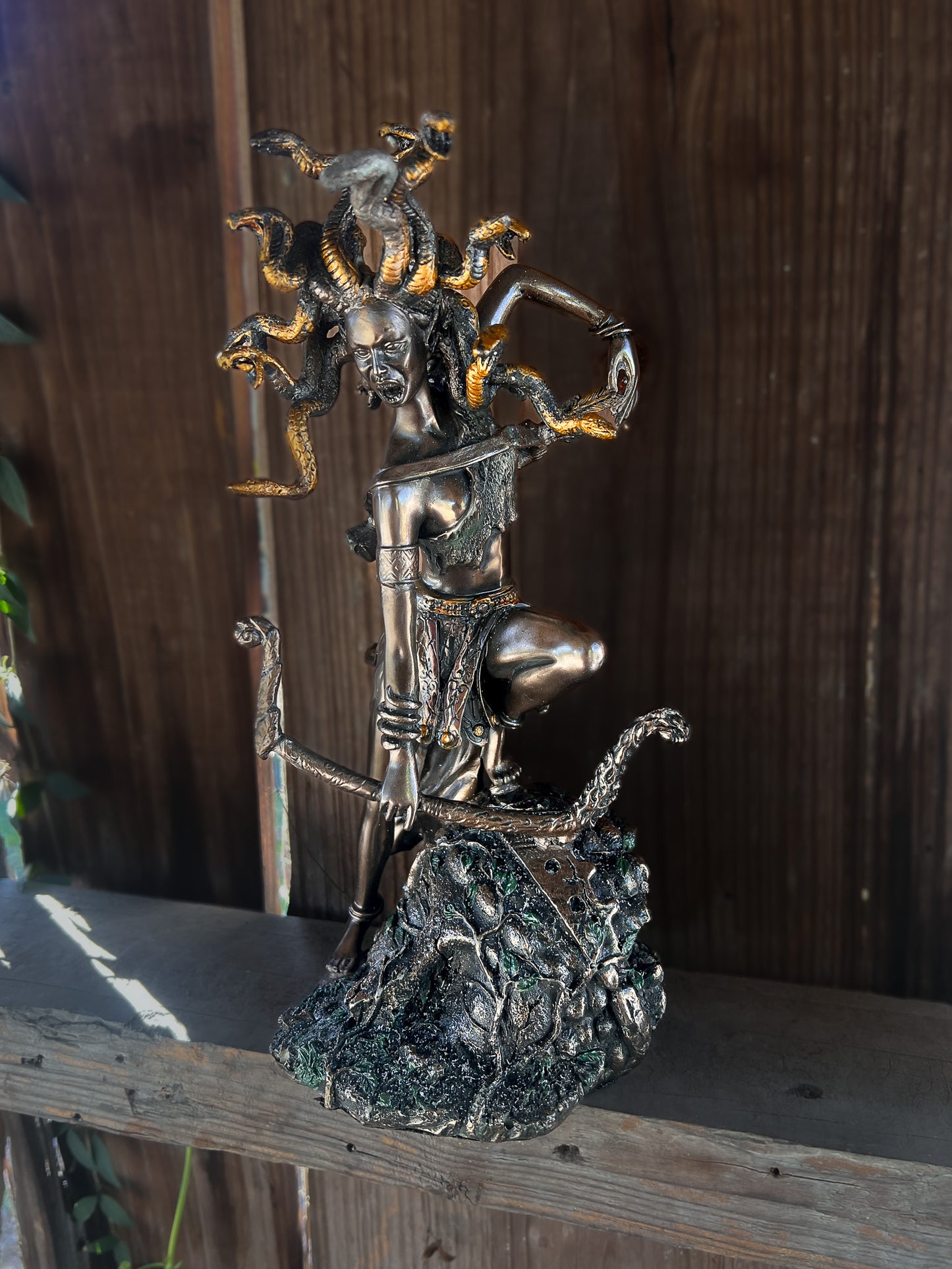 Medusa Statue with Bow