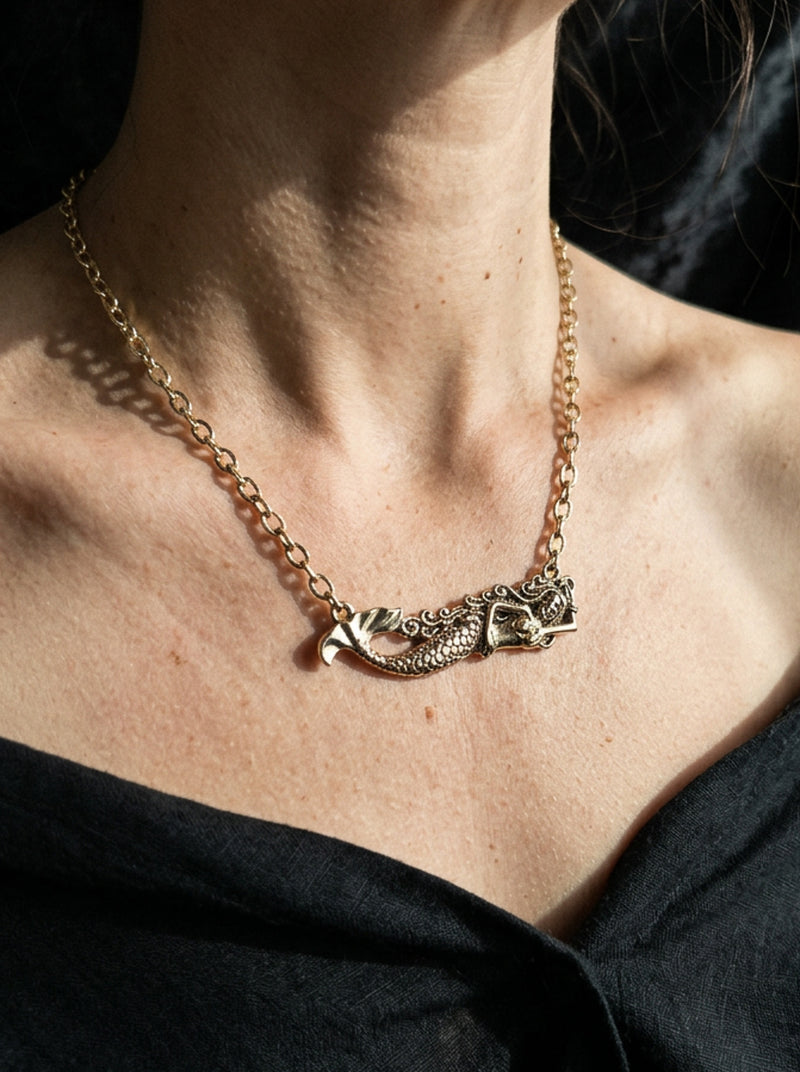 Mermaid Necklace with Pearl Accent