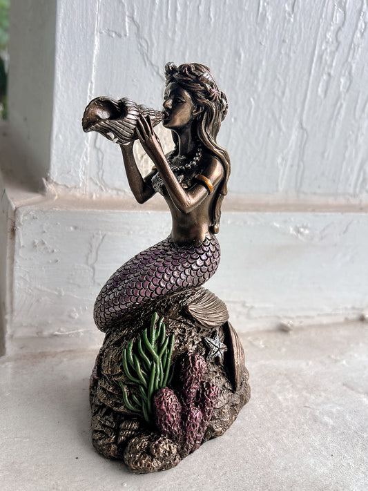 Mermaid on Rock Statue