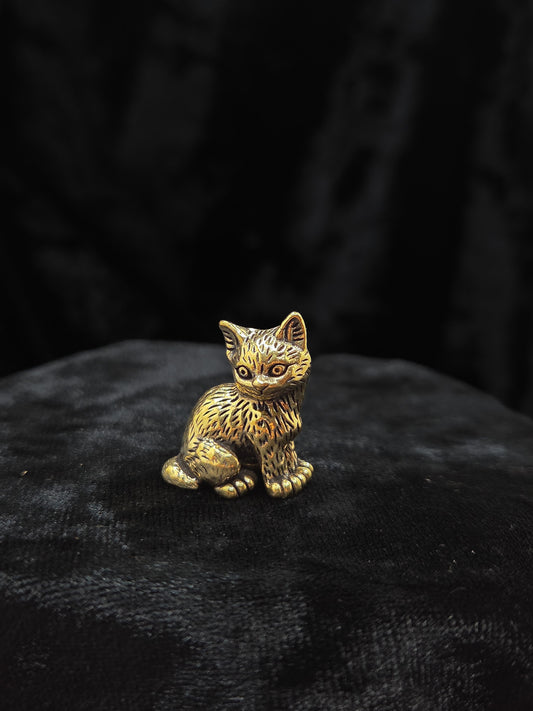 Mini Brass Cat