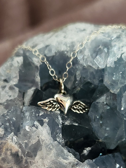 Mini Flying Heart Necklace