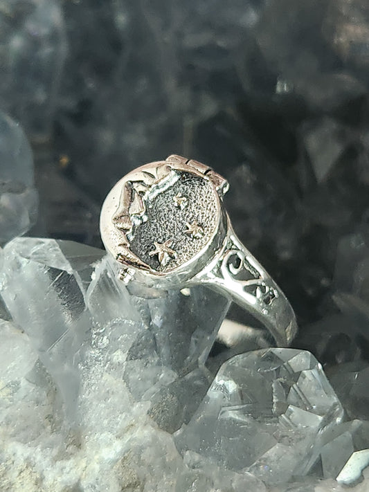 Moon And Stars Poison Ring