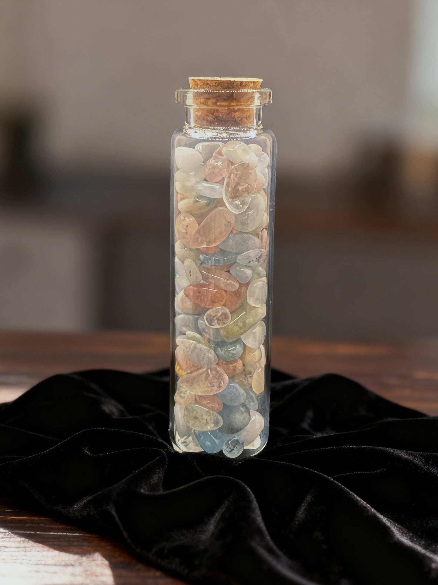 Morganite Crystal Chip Jar