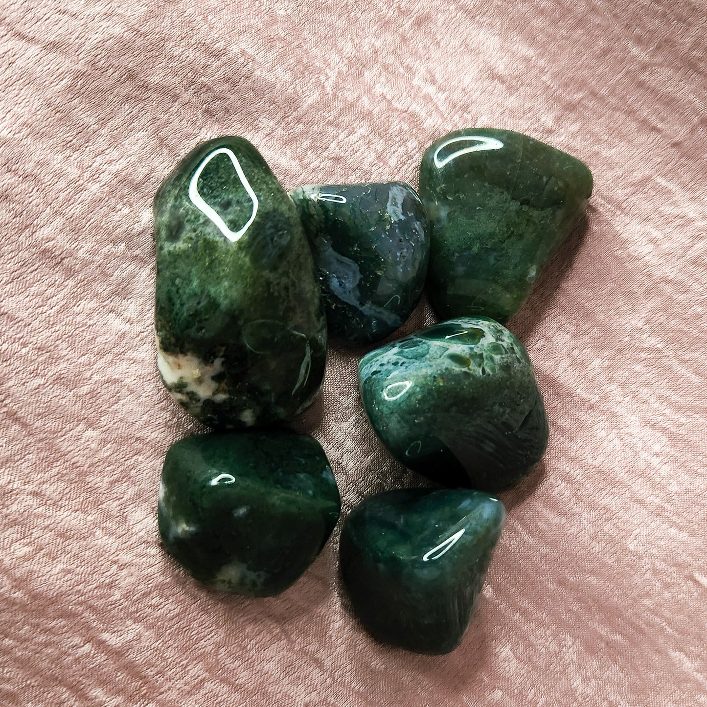 Moss Agate Tumble